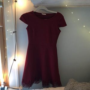 peach royal Dresses - red lace detail skater dress!!! peach royal Dresses - red lace detail skater dress!!!
